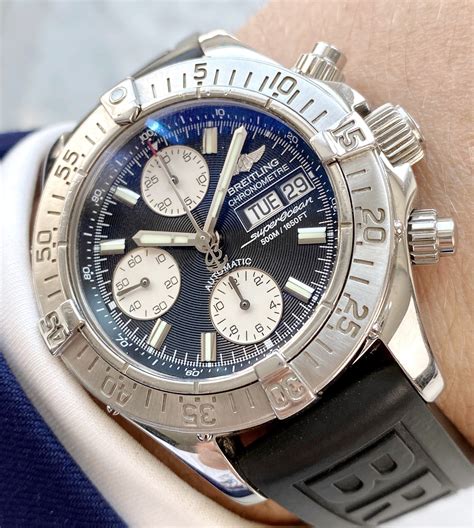 breitling superocean day date price|breitling superocean with rubber strap.